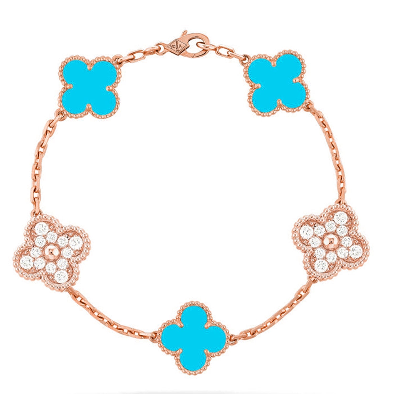 [Lumi]New  CLOVER 5 MOTIF TURQUOISE BRACELET COLLECTION