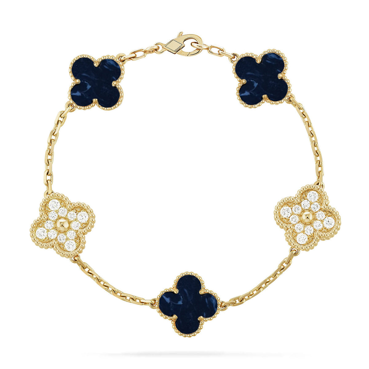 [Lumi jewelry]CLOVER 5 MOTIF PIETERSITE BRACELET COLLECTION