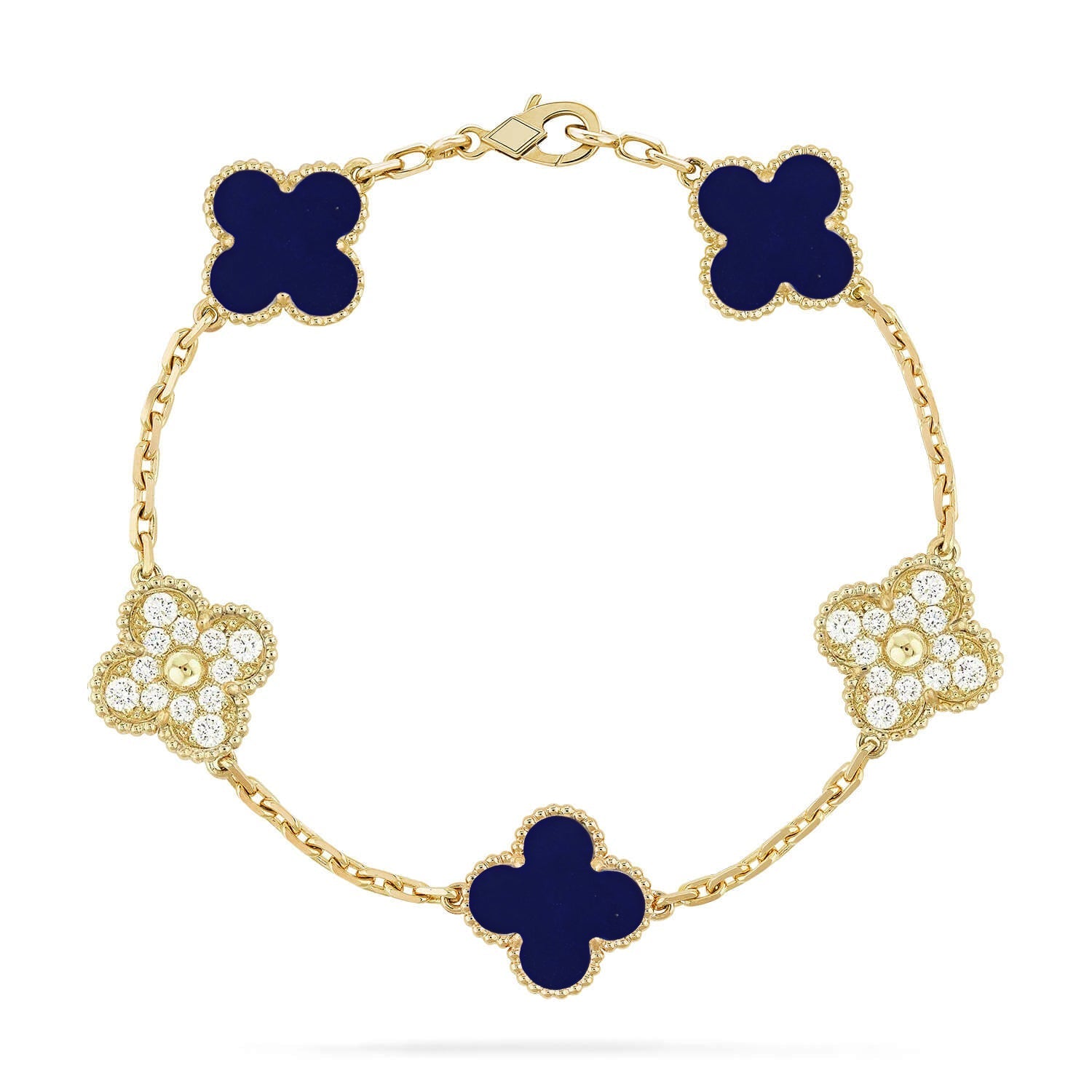 [Lumi]New CLOVER 5 MOTIF LAPIS LAZULI BRACELET COLLECTION