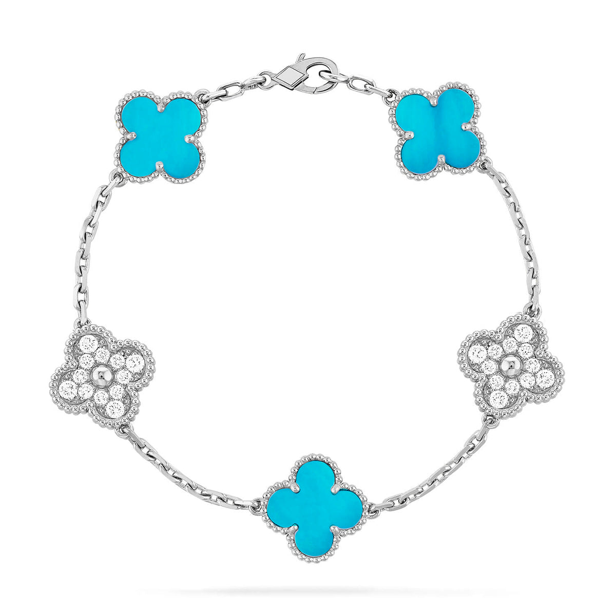 [Lumi]New  CLOVER 5 MOTIF TURQUOISE BRACELET COLLECTION