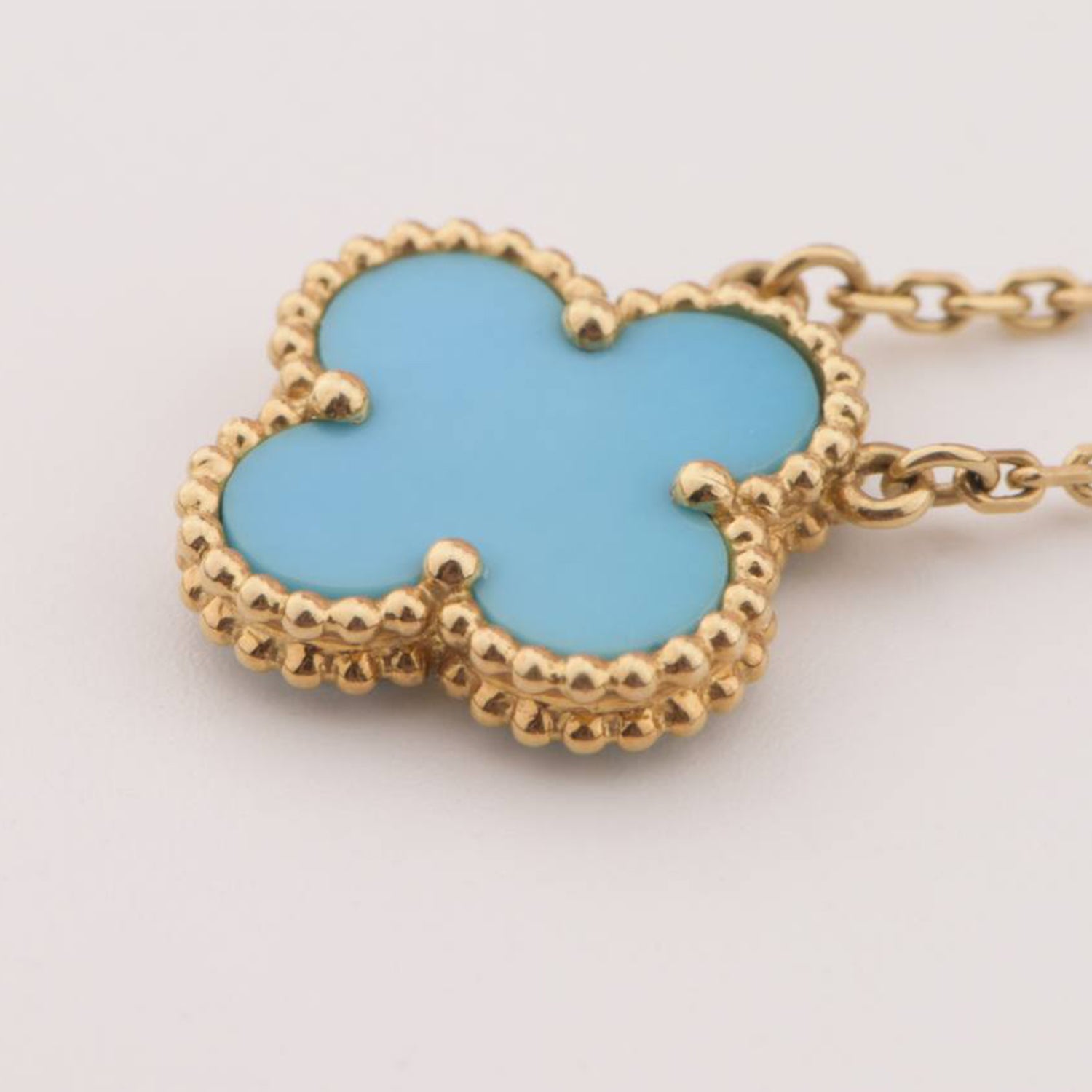 ¡®Lumi¡¯CLOVER 15MM VINTAGE TURQUOISE NECKLACE