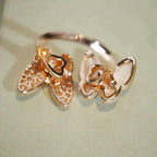 ¡®Lumi¡¯TWIN BUTTERFLY DIAMOND MOP RING