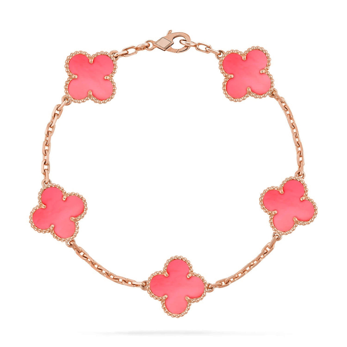 [Lumi]New  CLOVER 5 MOTIFS  PINK MOP BRACELET COLLECTION