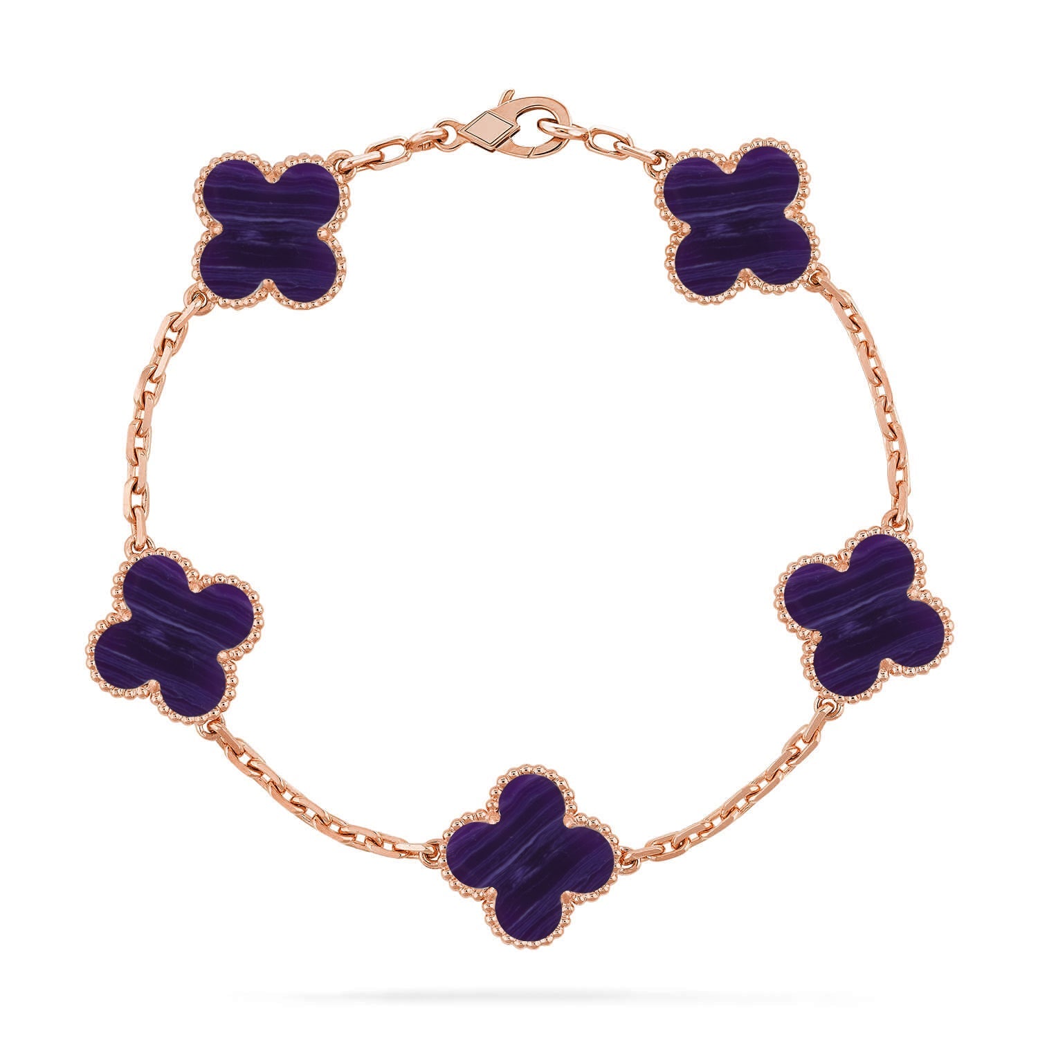 [Lumi jewelry]CLOVER 5 MOTIF PURPLE STRIPES BRACELET COLLECTION