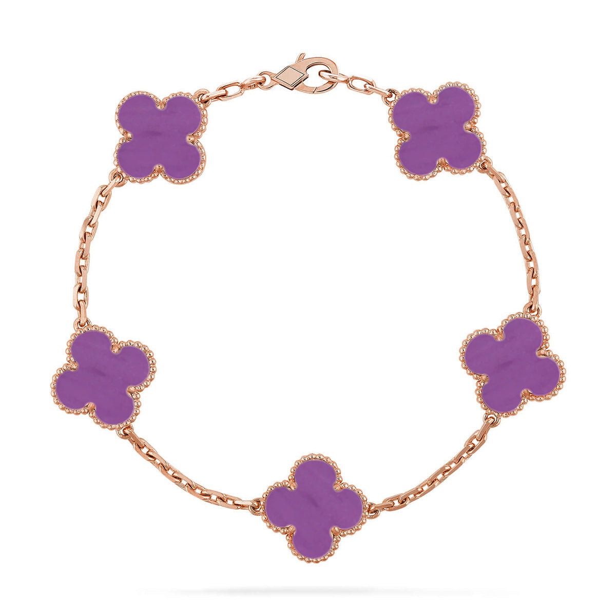 [Lumi jewelry] CLOVER 5 MOTIF VIOLET BRACELET COLLECTION