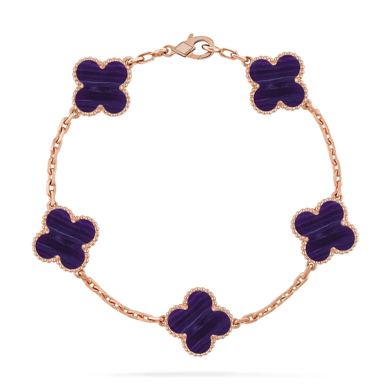 [Lumi]New CLOVER 5 MOTIF PURPLE STRIPES BRACELET COLLECTION