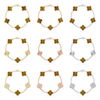 [Lumi jewelry] CLOVER 5 MOTIFS TIGER EYE BRACELET COLLECTION