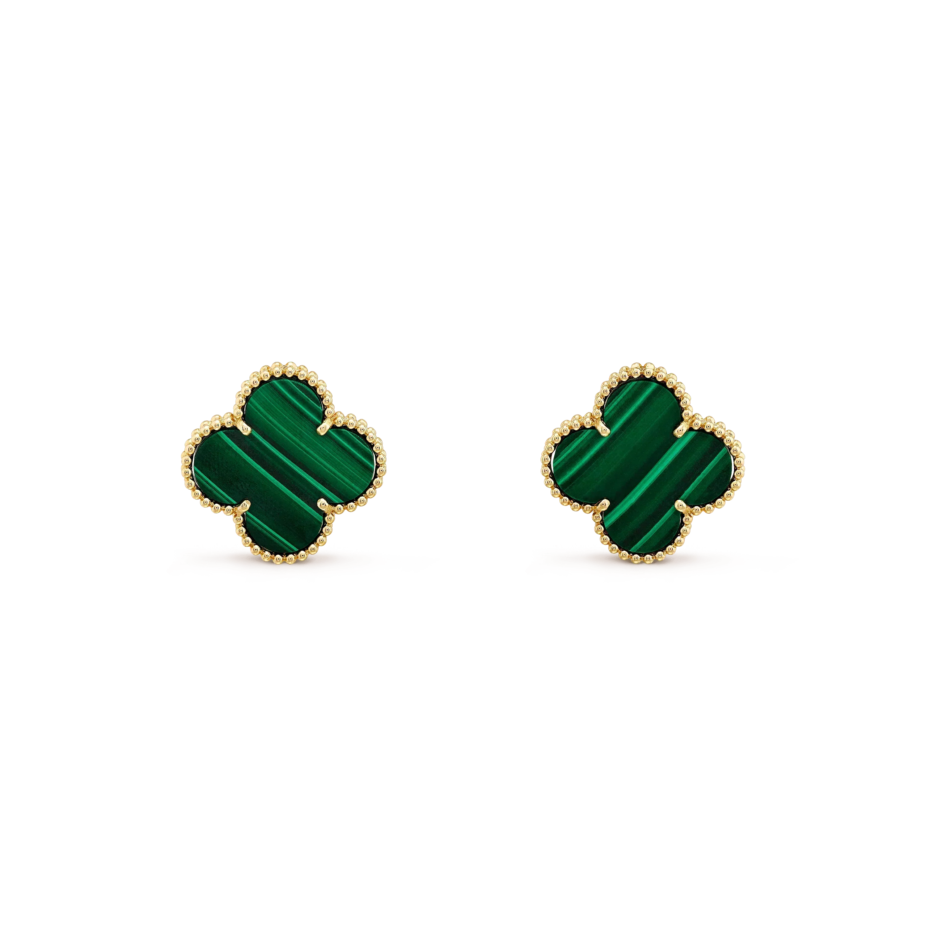 Lumi CLOVER MINI 9,5MM MALACHIT-OHRRINGE