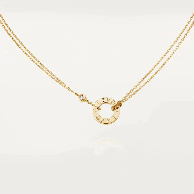 ¡®Lumi¡¯LOVE NECKLACE 16MM 2 DIAMONDS