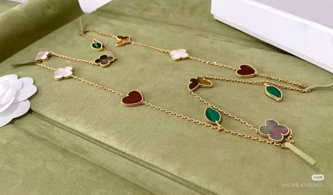 [Lumi Jewelry]  CLOVER 15 MOTIFS Flowers NECKLACE