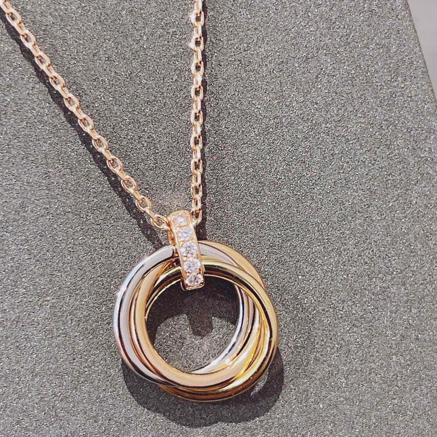 ¡®Lumi¡¯TRINITY NECKLACE GOLD  DIAMONDS