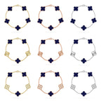 [Lumi jewelry]CLOVER 5 MOTIF PURPLE STRIPES BRACELET COLLECTION