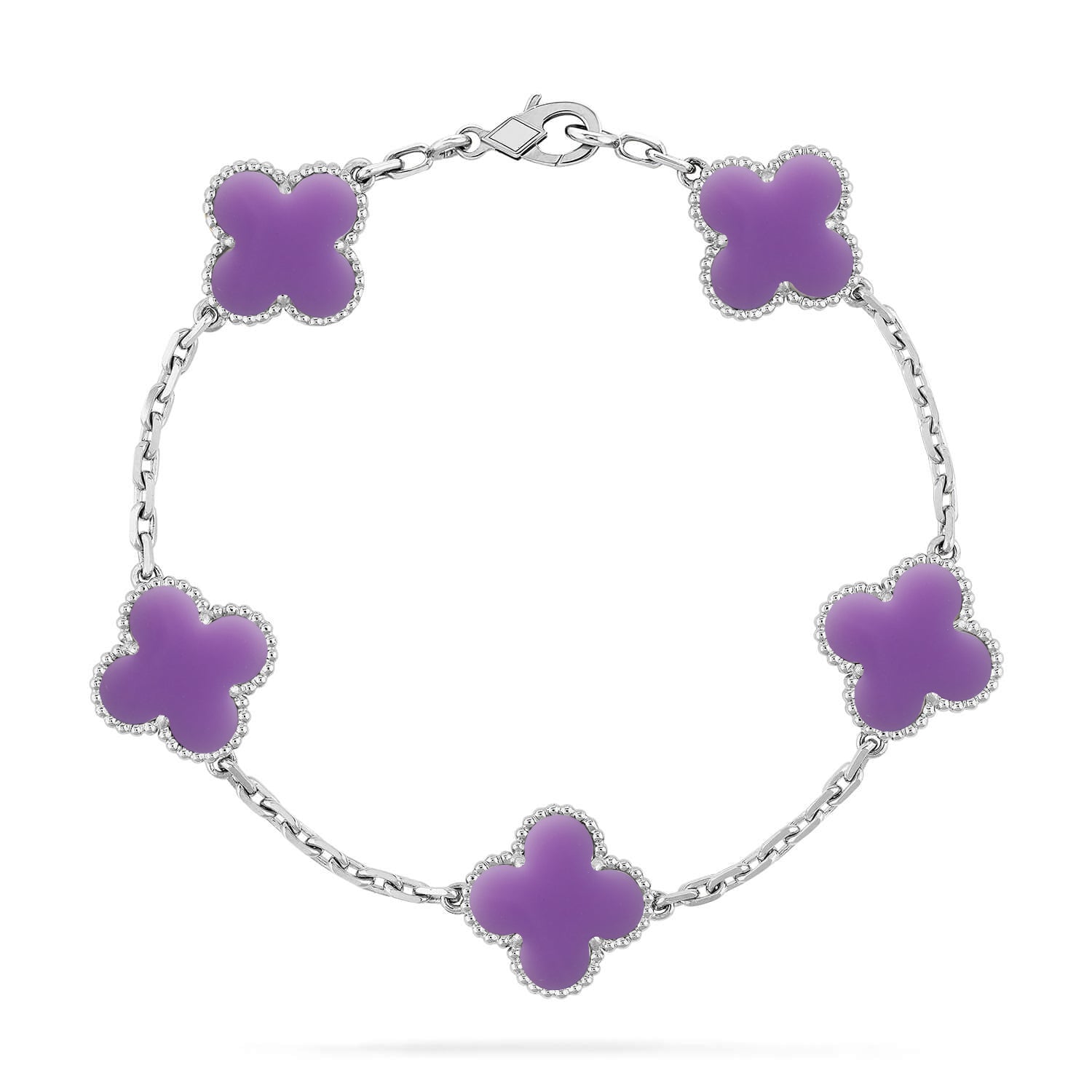 [Lumi jewelry]CLOVER 5 MOTIF LIGHT PURPLE BRACELET COLLECTION