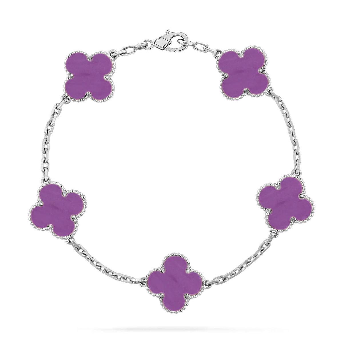 [Lumi jewelry] CLOVER 5 MOTIF VIOLET BRACELET COLLECTION