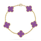[Lumi jewelry] CLOVER 5 MOTIF VIOLET BRACELET COLLECTION