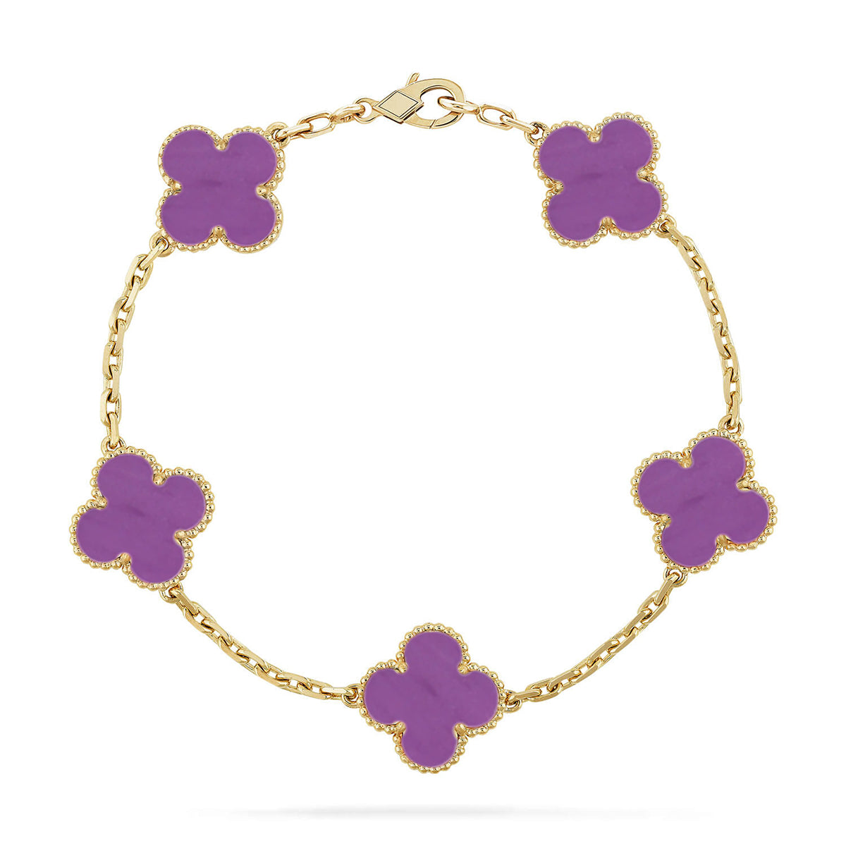 [Lumi]New  CLOVER 5 MOTIF VIOLET BRACELET COLLECTION