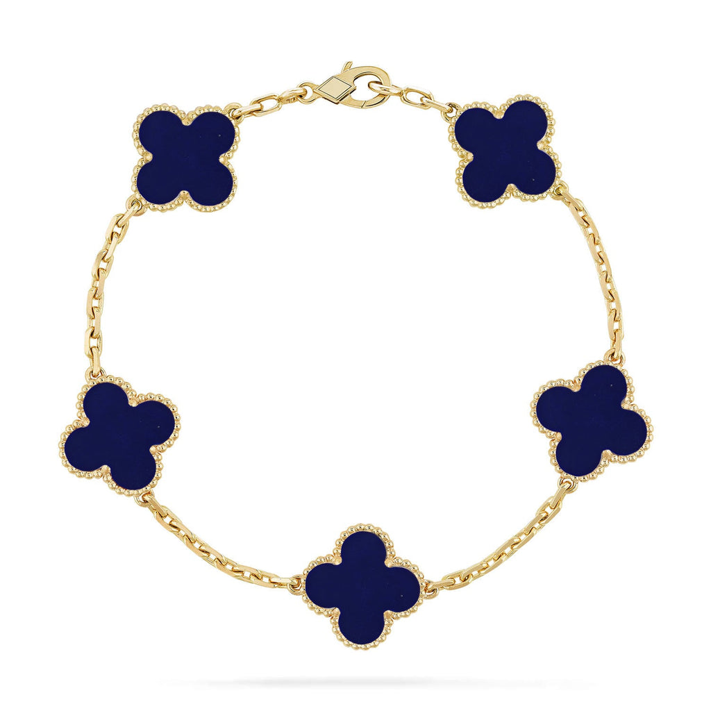 [Lumi jewelry]CLOVER 5 MOTIF LAPIS LAZULI BRACELET COLLECTION