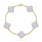 [Lumi] Neue Armbandkollektion „Clover 5 Motif“ aus lila Chalkedonier
