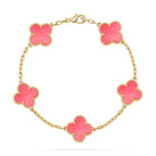 [Lumi jewelry] CLOVER 5 MOTIFS  PINK MOP BRACELET COLLECTION