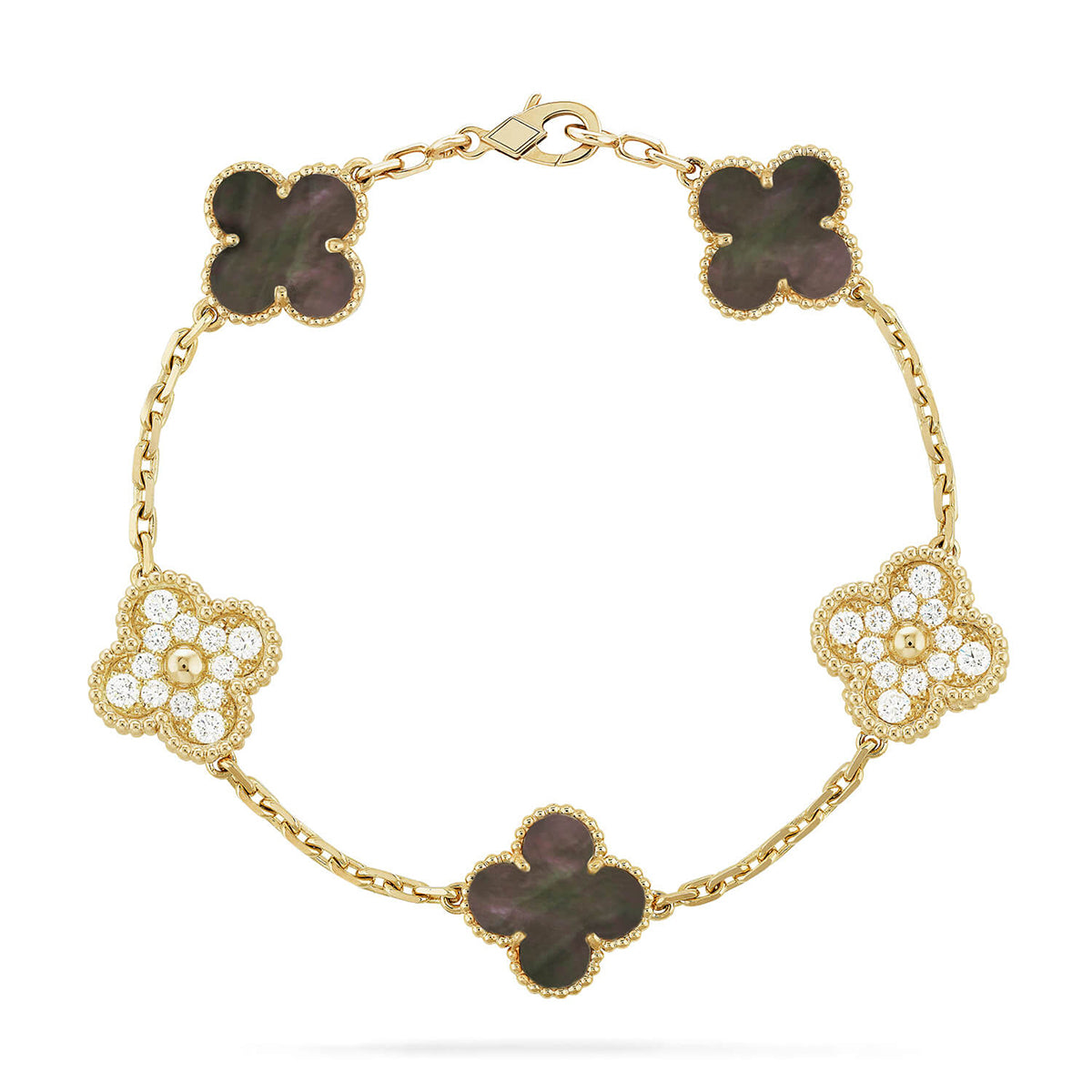 [Lumi]New  CLOVER 5 MOTIF GRAY MOP BRACELET COLLECTION
