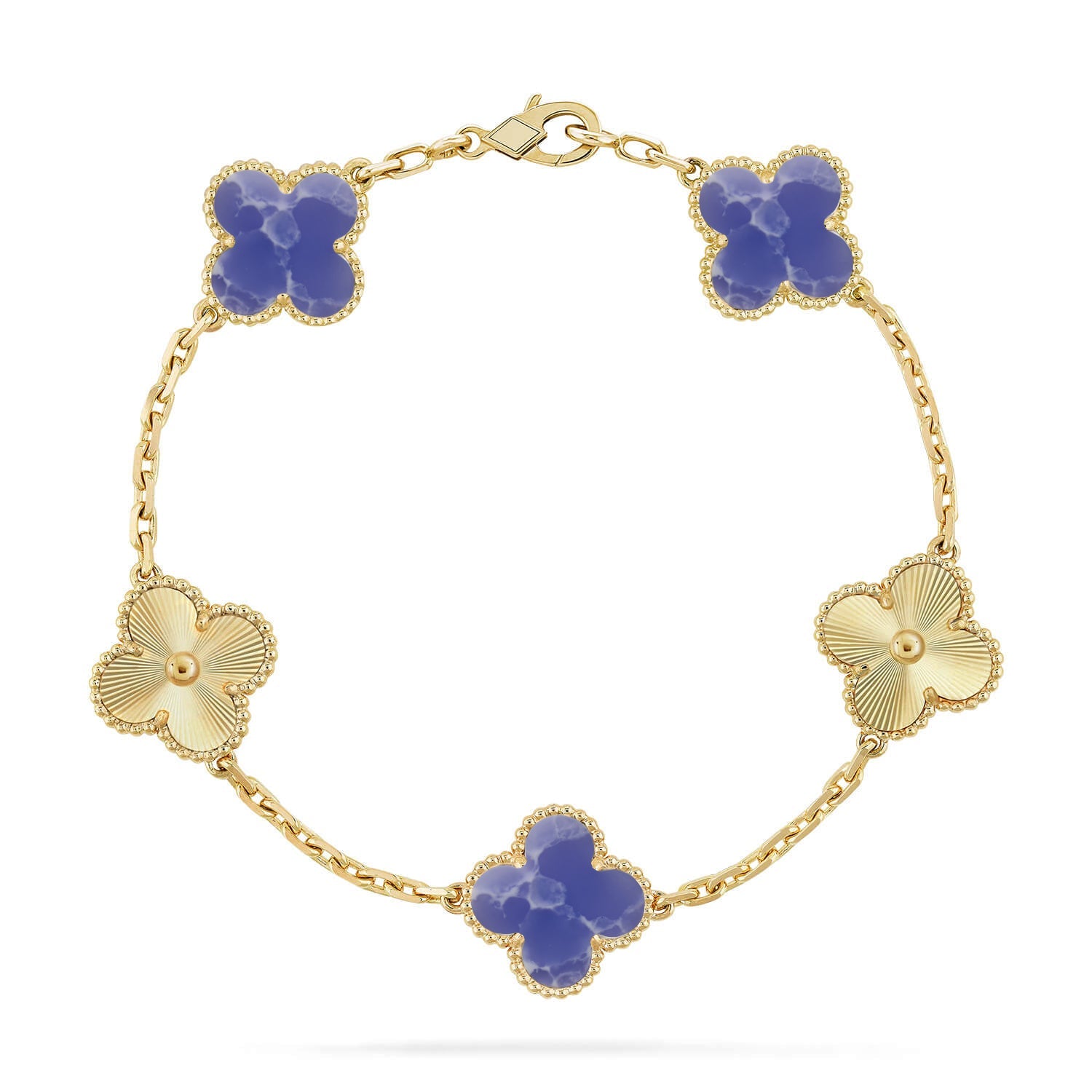 [Lumi jewelry]CLOVER 5 MOTIF BLUE VEINS BRACELET COLLECTION
