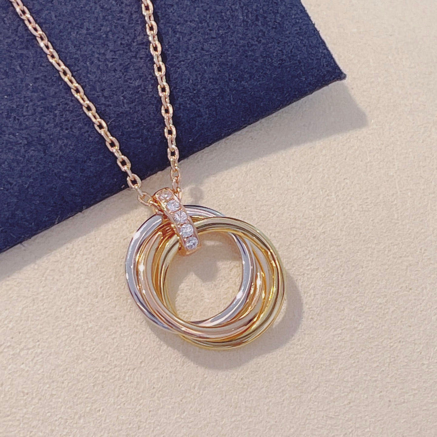 ¡®Lumi¡¯TRINITY NECKLACE GOLD  DIAMONDS