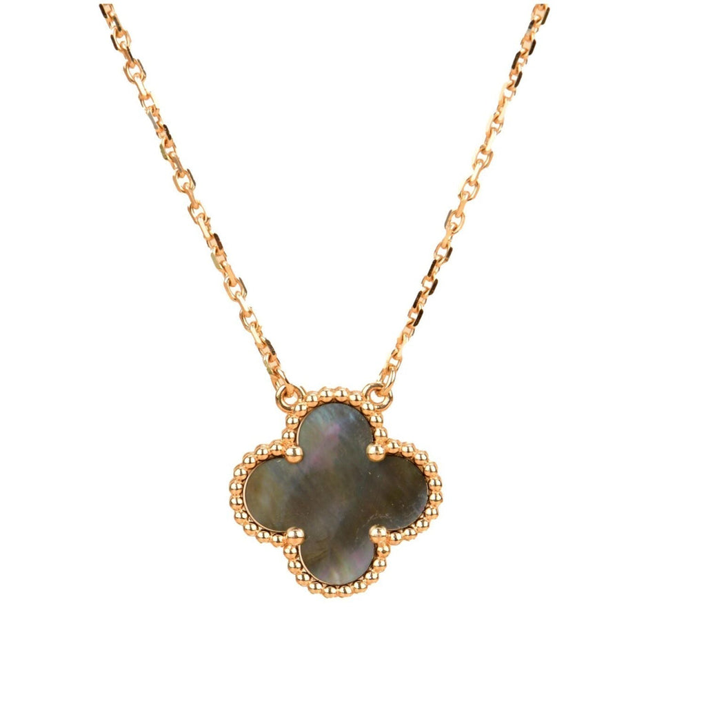 ¡®Lumi¡¯CLOVER 15MM  GRAY MOTHER OF PEARL NECKLACE