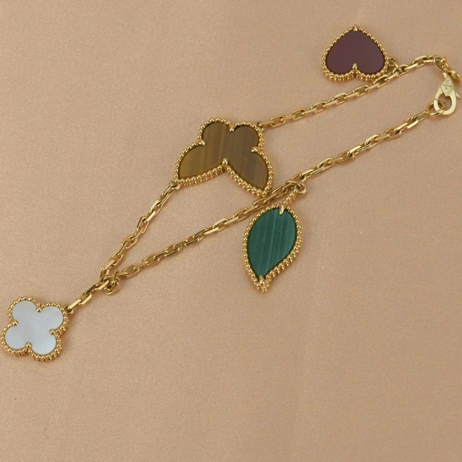 Lumi® Lucky Spring 5 Motiv Goldarmband 