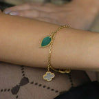 Lumi® Lucky Spring 5 Motiv Goldarmband 