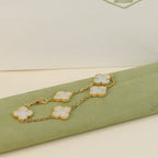 [Lumi]New CLOVER WHITE PEARL MOP 5 MOTIF BRACELET COLLECTION