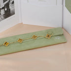 [Lumi jewelry] CLOVER 5 MOTIFS TIGER EYE BRACELET COLLECTION