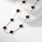 ¡®Lumi¡¯CLOVER 10 MOTIFS ONYX NECKLACE