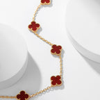 ¡®Lumi¡¯CLOVER 10 MOTIFS CARNELIAN NECKLACE