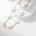 ¡®Lumi¡¯CLOVER 10 MOTIFS WHITE MOTHER OF PEARL NECKLACE