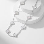 ¡®Lumi¡¯CLOVER 10 MOTIFS WHITE MOTHER OF PEARL NECKLACE