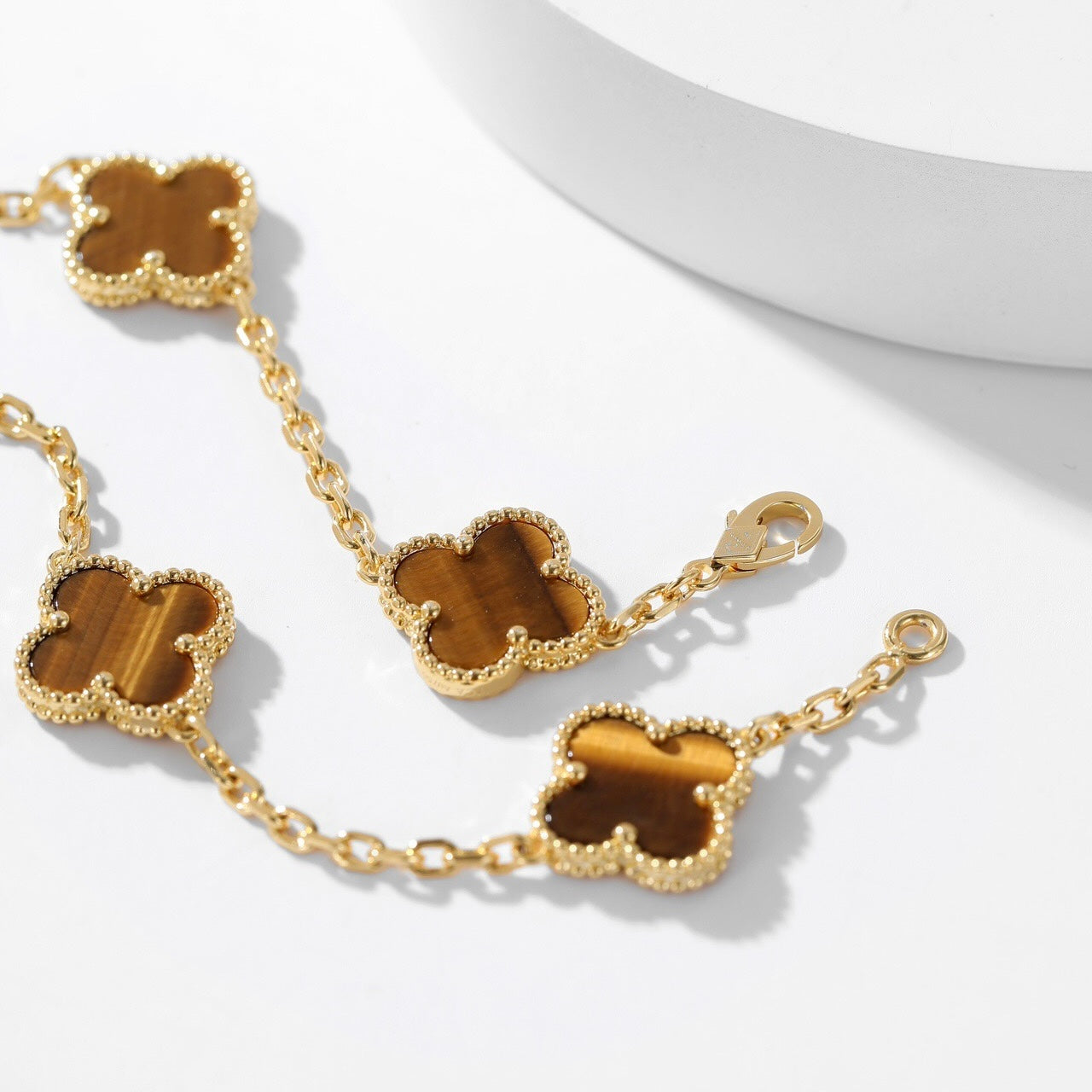 ¡®Lumi¡¯CLOVER 10 MOTIFS TIGER EYE NECKLACE