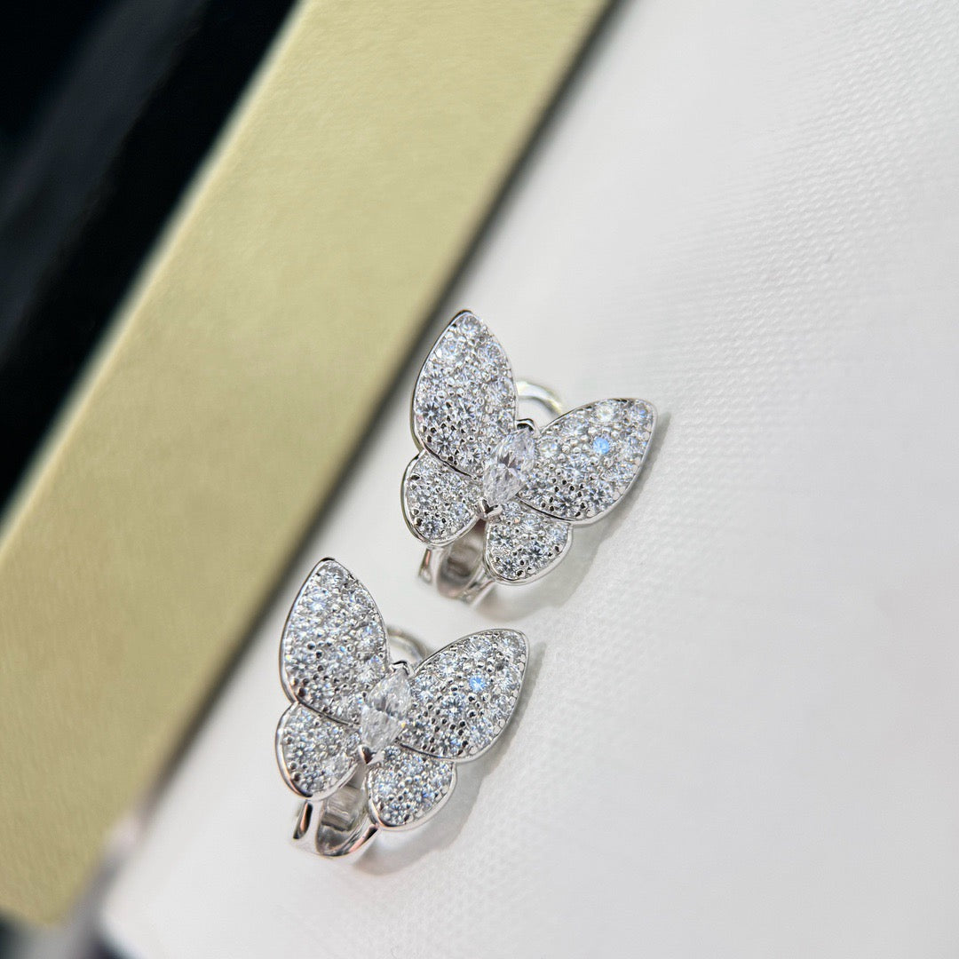 Lumi® Schmetterlings-Ohrringe komplett mit Diamanten