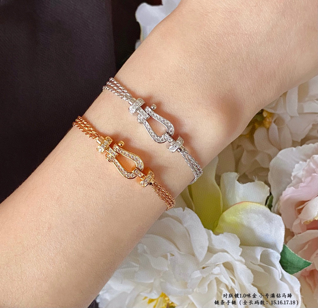 Lumi® FORCE Kleines Hufeisen-Diamantketten-Seilarmband