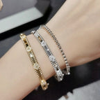 Lumi® Kleeblatt-Armband mit 4 mm Diamanten