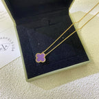 ¡®Lumi¡¯CLOVER 15MM  PURPLE VIOLET NECKLACE