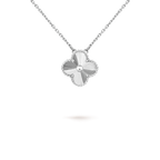 ¡®Lumi¡¯CLOVER 15MM LASER NECKLACE SILVER