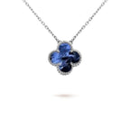 ¡®Lumi¡¯CLOVER 15MM PIETERSITE NECKLACE SILVER