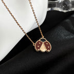 ¡®Lumi¡¯LUCKY  CARNELIANS LADYBUG NECKLACE