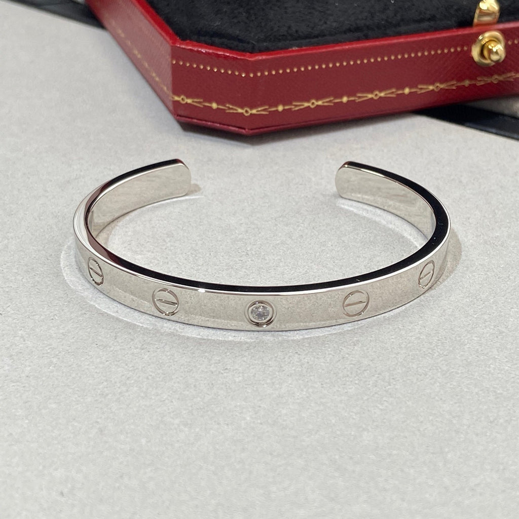 ¡®Lumi¡¯LOVE BRACELET 6.1MM 1 DIAMOND OPEN CUFF