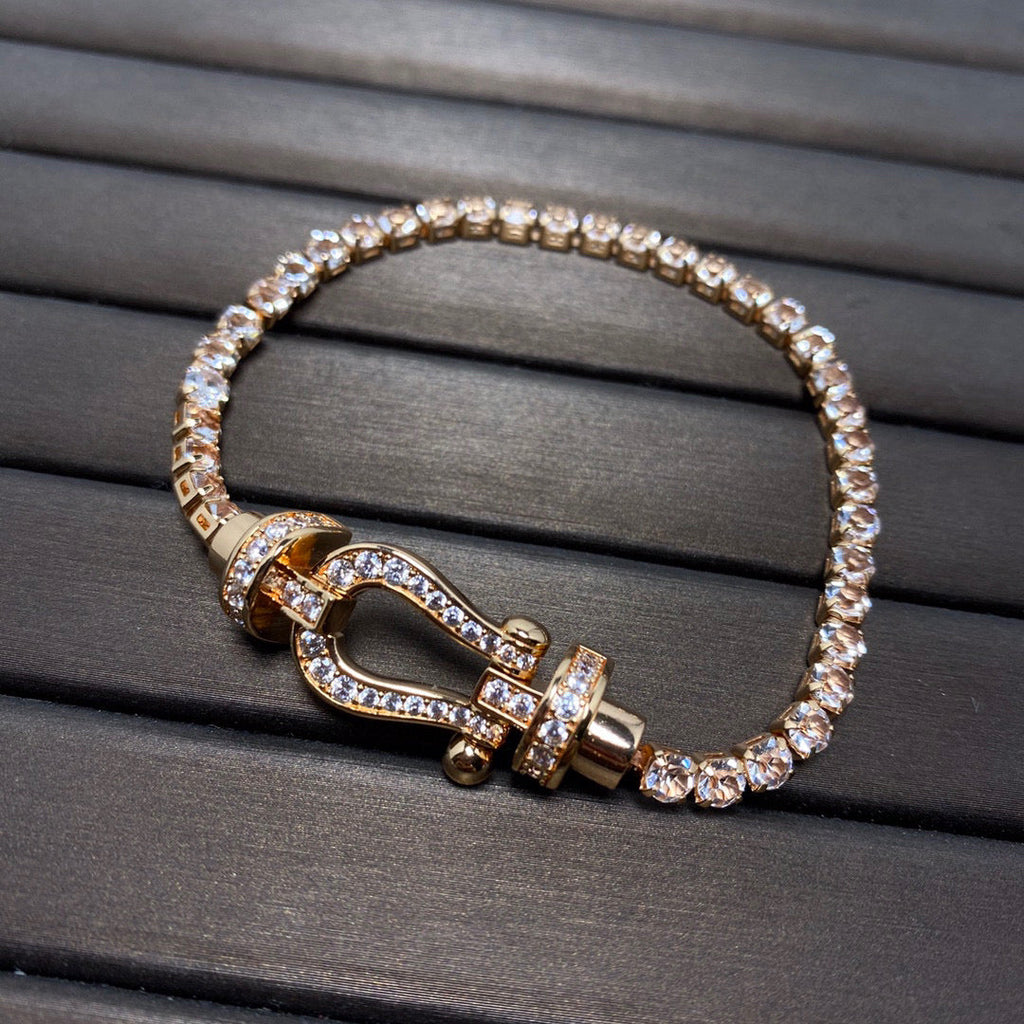 ¡®Lumi¡¯FORCE  LARGE HORSESHOE FULL DIAMOND TENNIS BRACELET