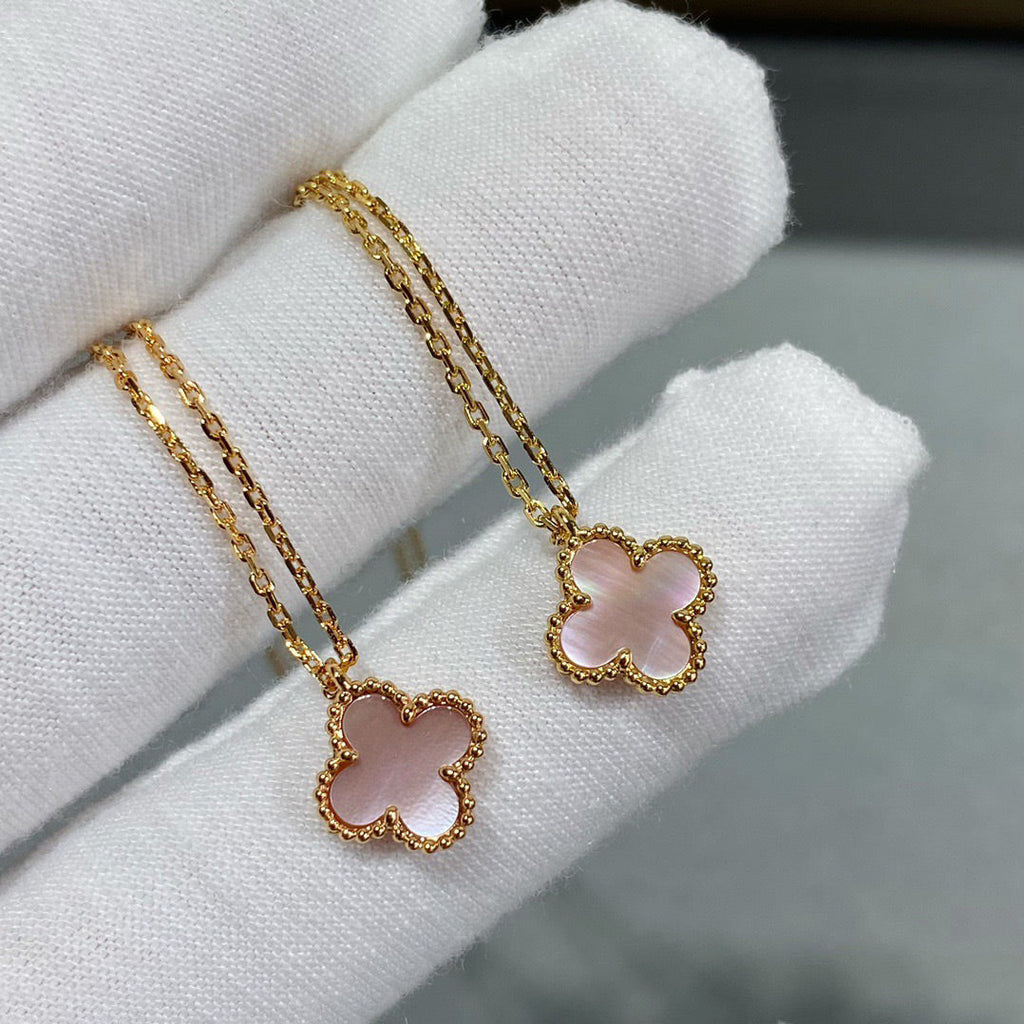 ¡®Lumi¡¯CLOVER 15MM PINK MOTHER-OF-PEARL SINGLE FLOWER NECKLACE