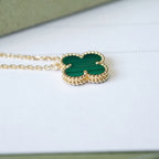 ¡®Lumi¡¯CLOVER 15MM MALACHITE SINGLE FLOWER  NECKLACE