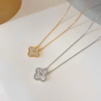 ¡®Lumi¡¯CLOVER 15MM DIAMOND SINGLE FLOWER NECKLACE
