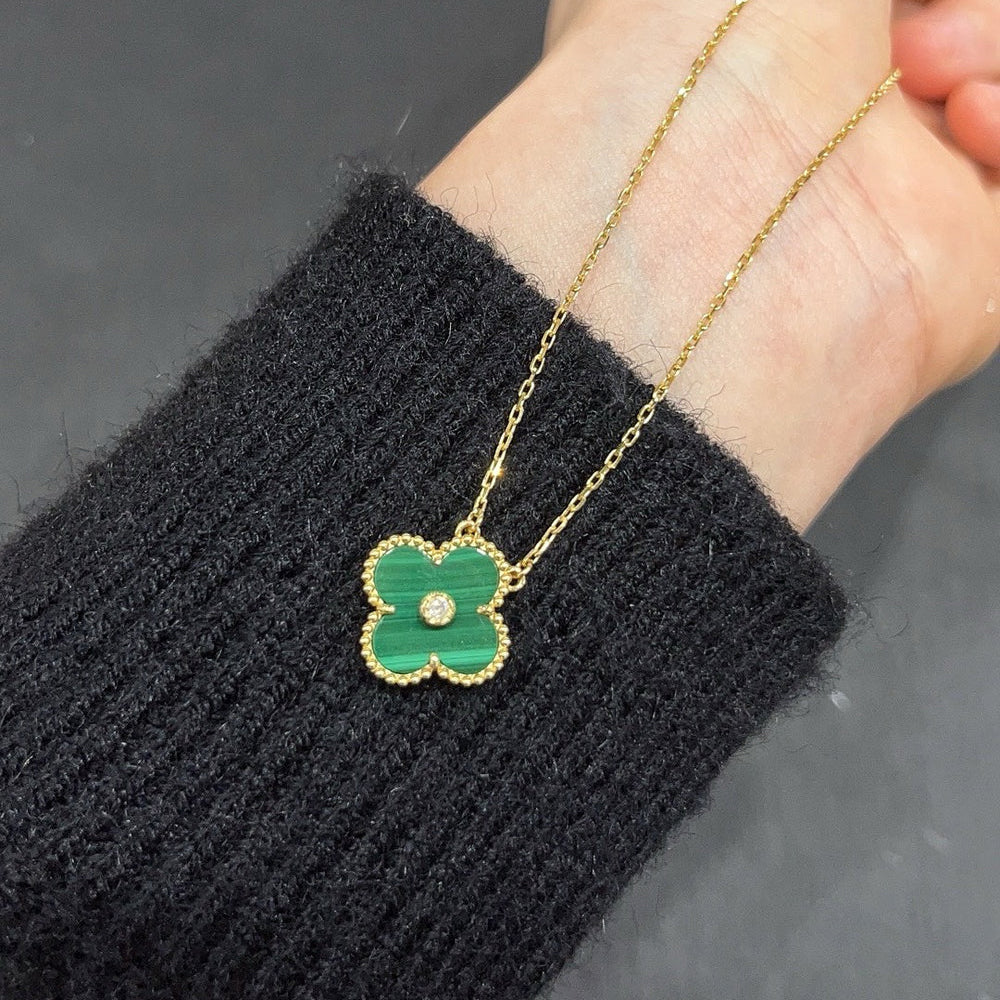 ¡®Lumi¡¯CLOVER 15MM DIAMOND TURQUOISE NECKLACE
