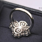 Lumi® Loop Ring Vollmotiv Diamant 16 mm Silber
